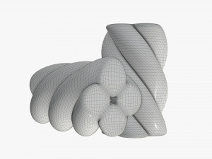 marshmallows candy cylindrical twisted 3D Model