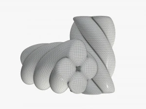 marshmallows candy cylindrical twisted 3D Model
