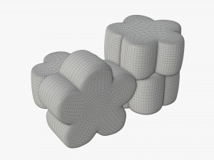 marshmallows candy flower shape 3Dモデル