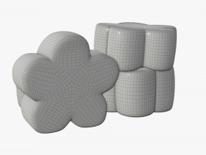 marshmallows candy flower shape 3Dモデル