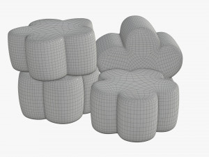 marshmallows candy flower shape 3Dモデル