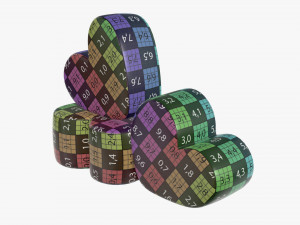 marshmallows candy heart shape Model 3D