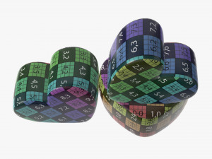 marshmallows candy heart shape Model 3D