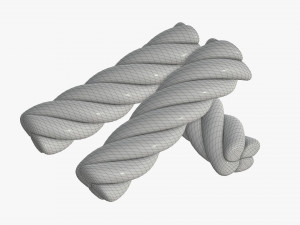 marshmallows colorful candy spiral shape 3D Модель