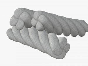 marshmallows colorful candy spiral shape 3D Модель