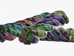 marshmallows colorful candy spiral shape 3D Модель