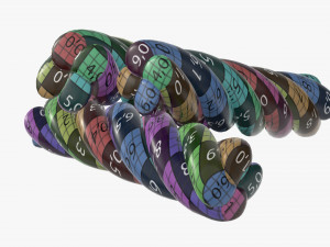 marshmallows colorful candy spiral shape 3D Модель