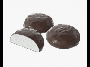 marshmallows covered in chocolate Modelo 3D