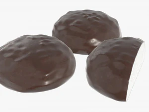 marshmallows covered in chocolate 3D Model