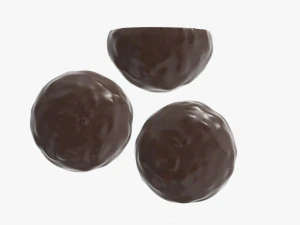 marshmallows covered in chocolate 3D Model