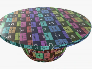 wooden barrel coffee table 3D Model
