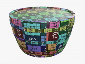 wooden barrel half table 3D Модель