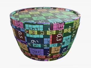 wooden barrel half table 3D Model