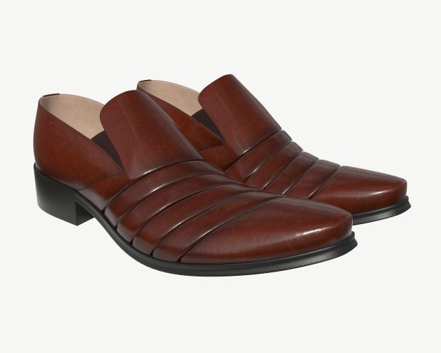mens classic shoes 01 Modèle 3D .c4d .max .obj .3ds .fbx .stl .blend 