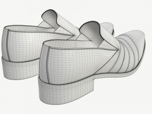 mens classic shoes 01 Modèle 3D