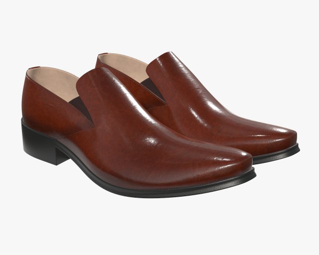 mens classic shoes 02 3D 模型 .c4d .max .obj .3ds .fbx .stl .blend 