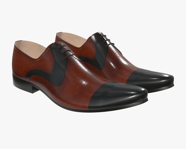 mens classic shoes 04 Model 3D .c4d .max .obj .3ds .fbx .stl .blend 