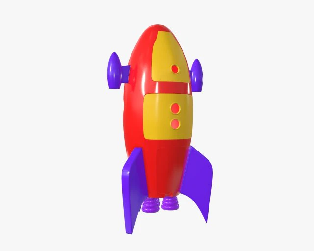 Raketenspielzeug 3D Modell .c4d .max .obj .3ds .fbx .stl .blend 