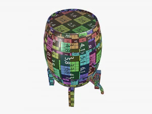 wooden barrel for beer 02 3D Model