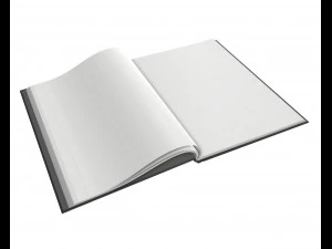 альбом раскрыт, размер А4 01 3D Модель