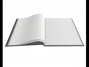 album opened size a4 01 3D Model