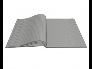 album opened size a4 01 3D Model