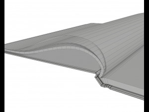 album opened size a4 01 3D Model
