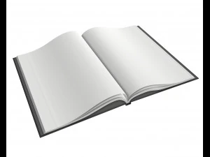 альбом раскрыт, размер А4 02 3D Модель