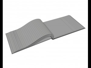 album opened size a5 01 3D Model
