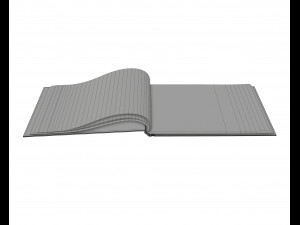 album opened size a5 01 3D Model