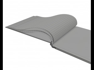 album opened size a5 01 3D Model