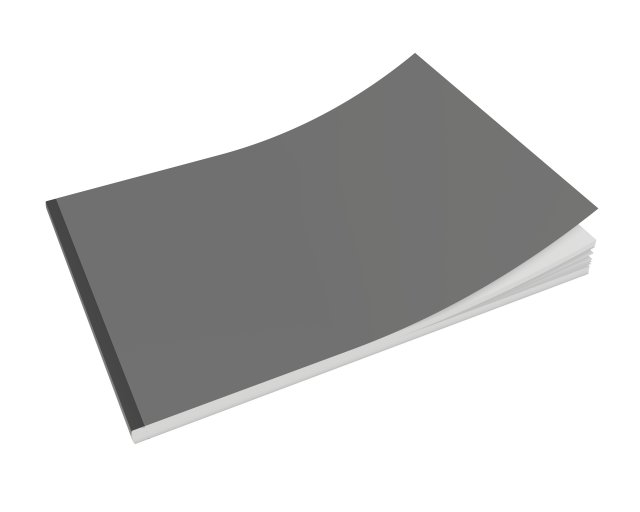 brochure closed size a5 02 3D-Modell .c4d .max .obj .3ds .fbx .stl .blend 