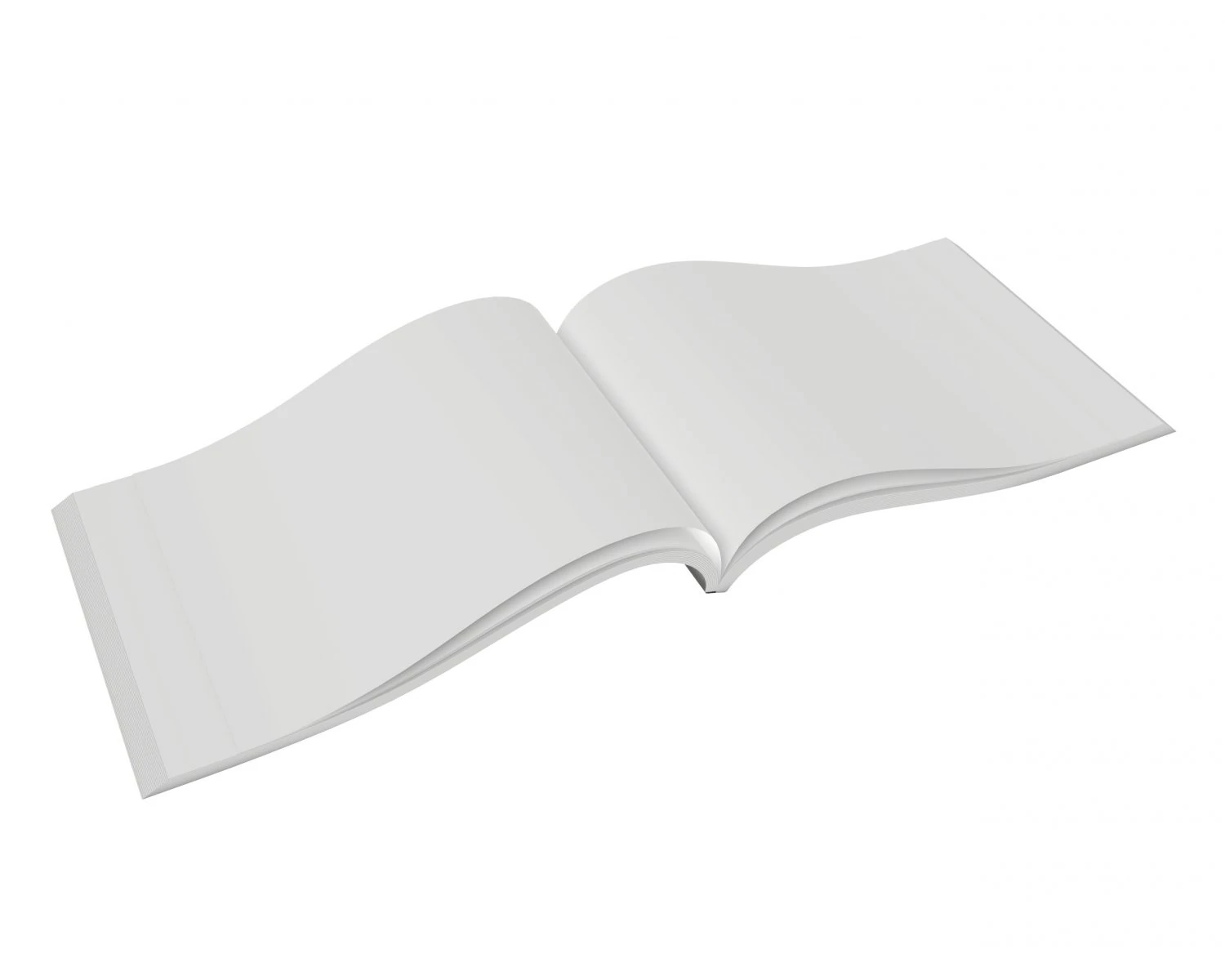 brochure opened size a5 01 3D Model .c4d .max .obj .3ds .fbx .stl .blend