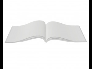 brochure opened size a5 01 3D Модель