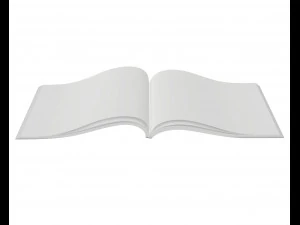 brochure opened size a5 01 3D Model