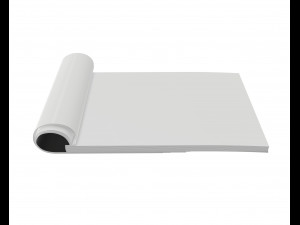 brochure opened size a5 03 Model 3D