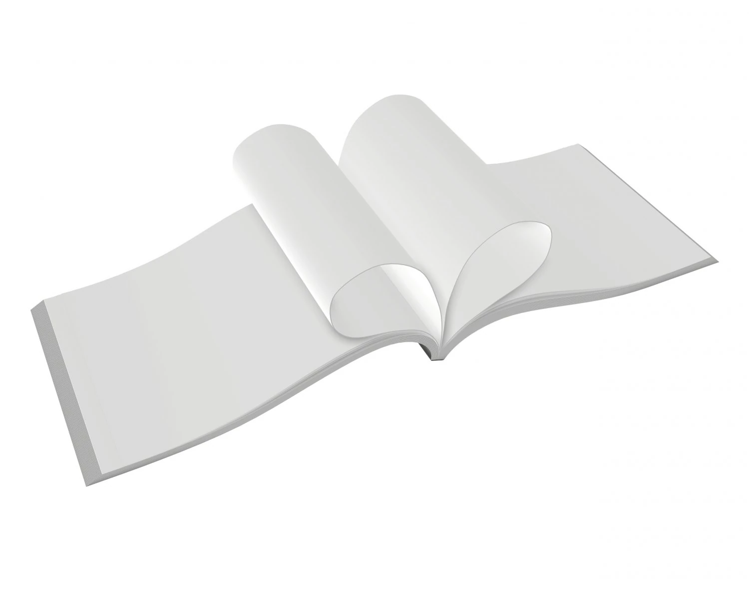 brochure opened size a5 04 3D Model .c4d .max .obj .3ds .fbx .stl .blend
