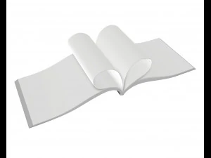 Брошюра в открытом виде, размер А5 04 3D Модель