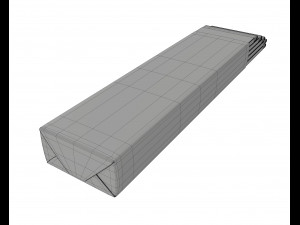 chewing gum stick opened 02 Model 3D