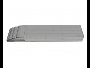 chewing gum stick opened 02 Model 3D