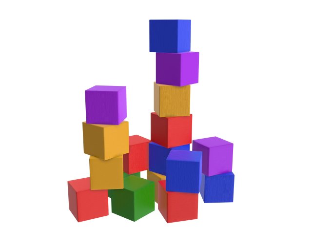 colored cubes 3D Model .c4d .max .obj .3ds .fbx .stl .blend 