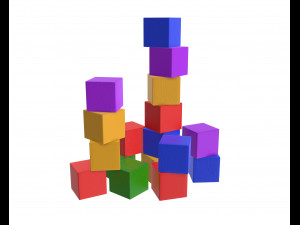 colored cubes 3D Model