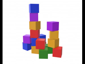 colored cubes 3D Model