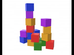 colored cubes 3D Model