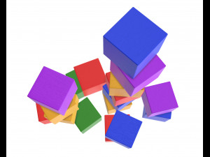 colored cubes 3D Model