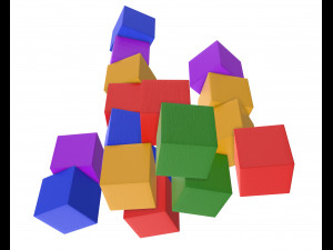 colored cubes 3D Model
