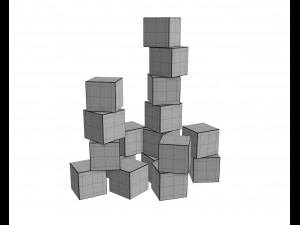 colored cubes 3D Model