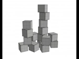 colored cubes 3D Model