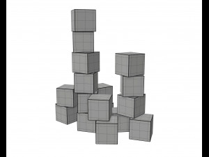 colored cubes 3D Model