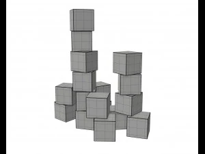 colored cubes 3D Model
